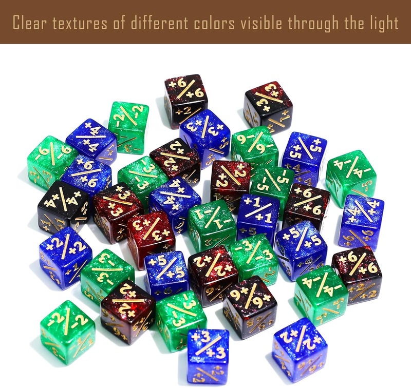 FIGURESLAB Store 36PCS 12mm MTG Life Counters Dice Set with Box, Small MTG Tokens Loyalty 6 Sided Dice for Magic The gatering Accessories, Compatible with TCG CCG Magic Card Gaming Accessories - Image 4